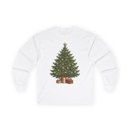 Christmas Tree Long Sleeve Tee | Holiday Apparel, Gift for Him/Her, Winter Fashion, Festive Shirt, Cozy Christmas Wear