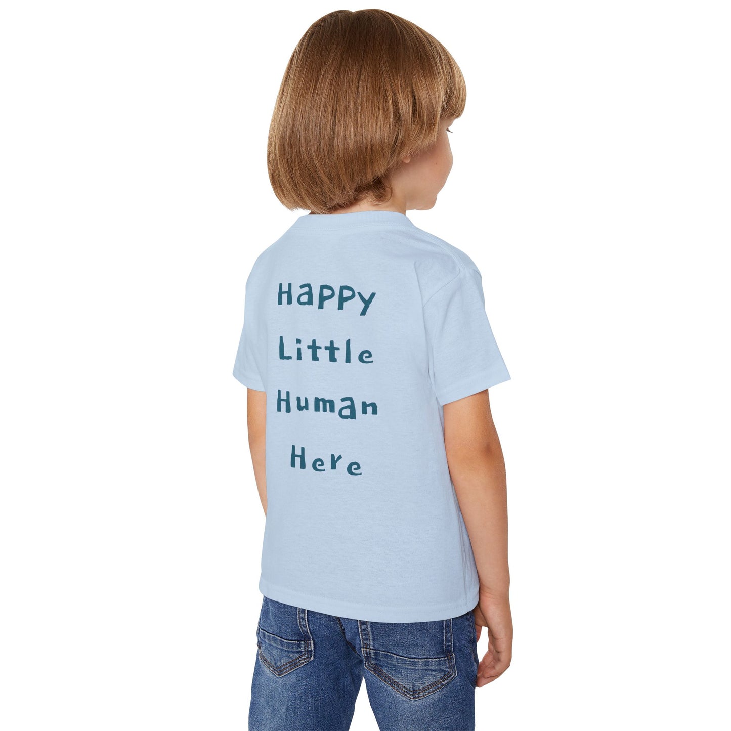Little Explorer Toddler T‑Shirt — Cute Animal Crew with “Little Explorer” Front & “Happy Little Human Here” Back