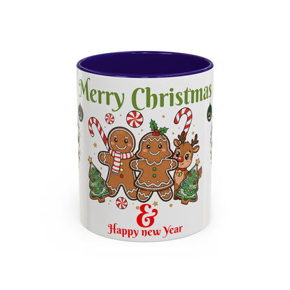 Merry Christmas & Happy New Year Gingerbread Holiday Mug (11oz/15oz)