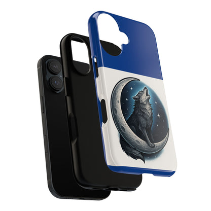 Wolf Moon Phone Case, Tough Cases for Animal Lovers, Gift for Her, Night Sky Aesthetic, Unique Phone Accessories
