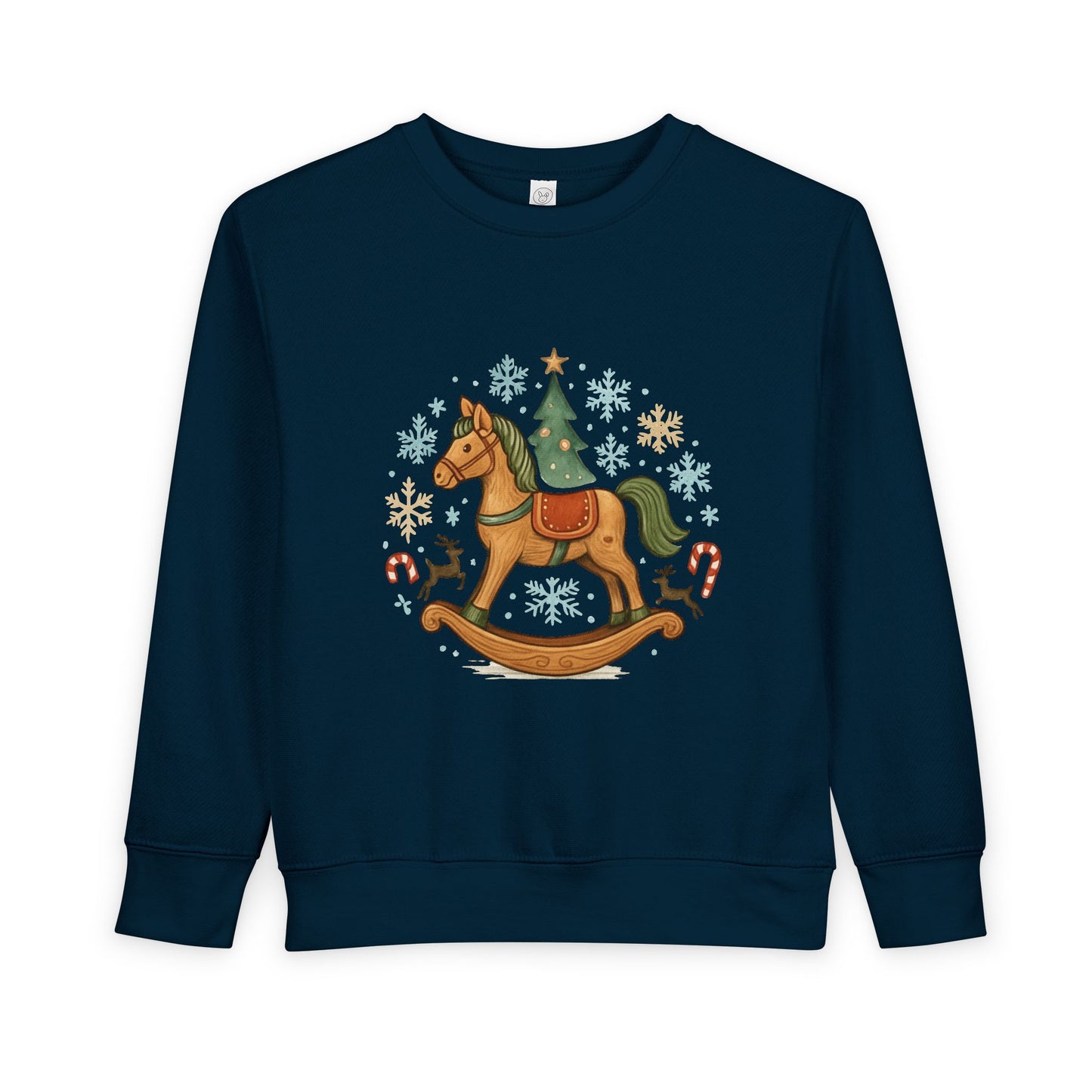 Toddler Sweatshirt — Vintage Rocking Horse Christmas Crewneck