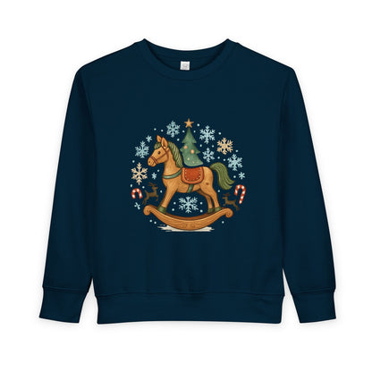 Toddler Sweatshirt — Vintage Rocking Horse Christmas Crewneck