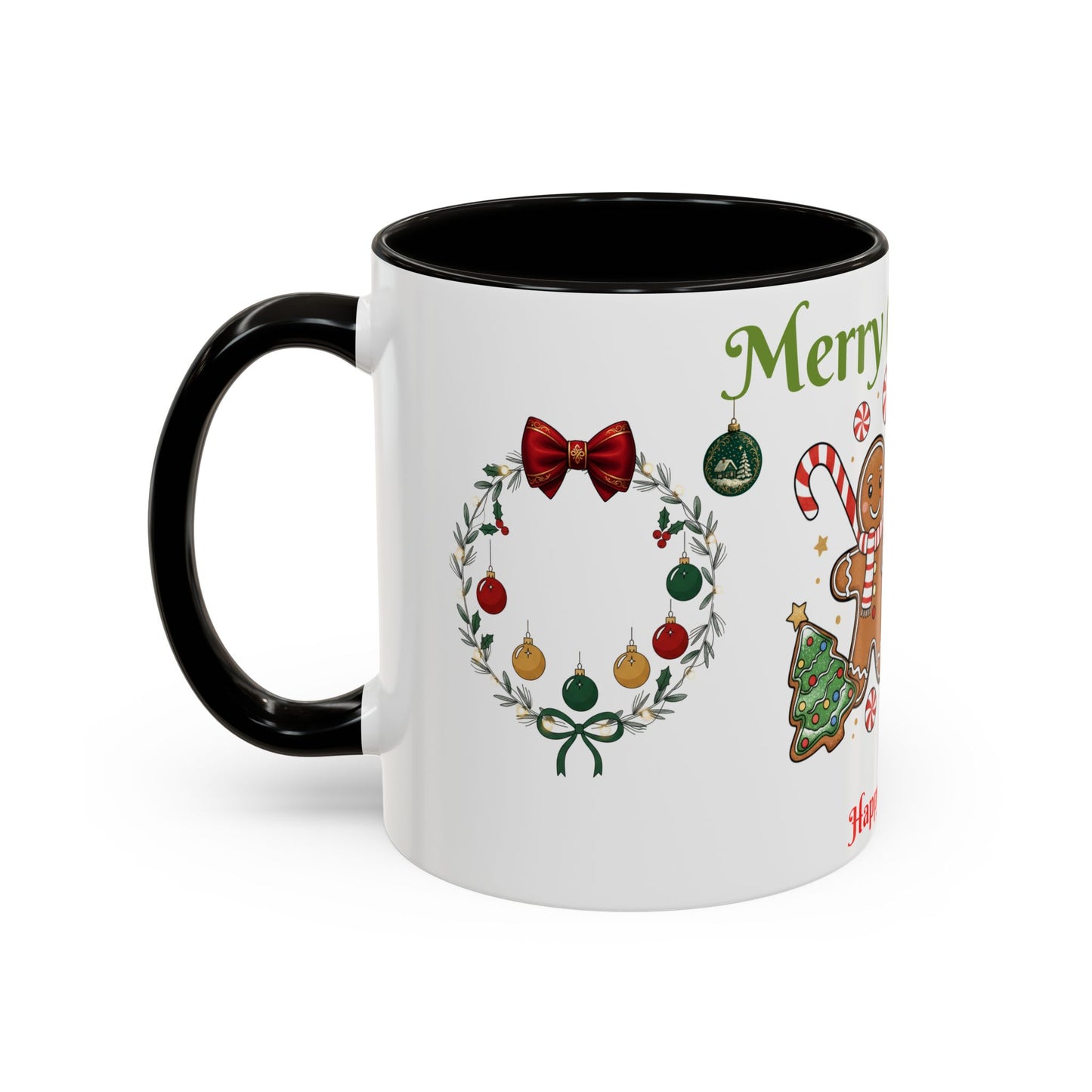 Merry Christmas & Happy New Year Gingerbread Holiday Mug (11oz/15oz)