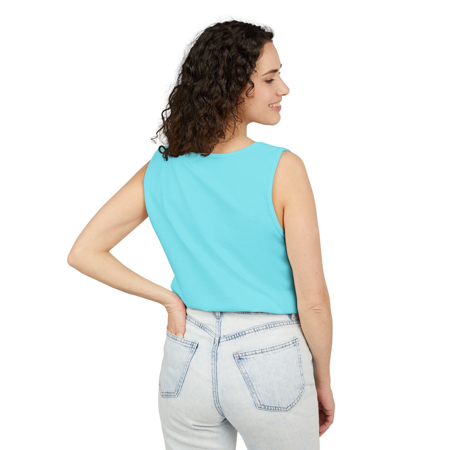Flamingo Beach Tank Top — Tropical Palm Vacation Graphic Tank