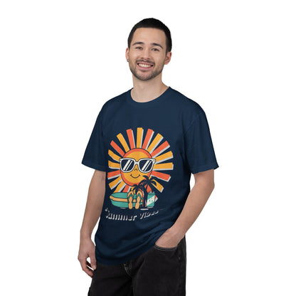 Summer Vibes T-Shirt — Retro Sun with Sunglasses Beach Graphic