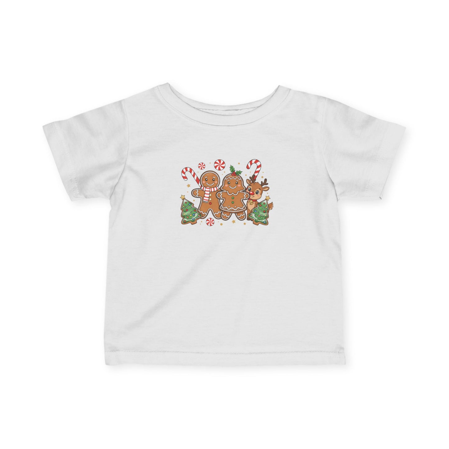 Infant Tee — Cute Gingerbread Friends Christmas Holiday Baby Shirt