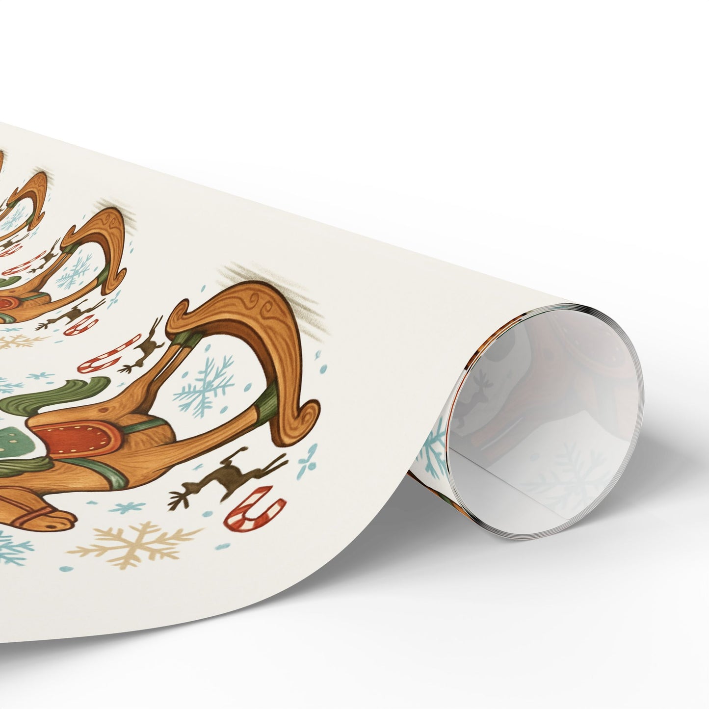 Rocking Horse Christmas Wrapping Paper – Vintage Holiday Gift Wrap
