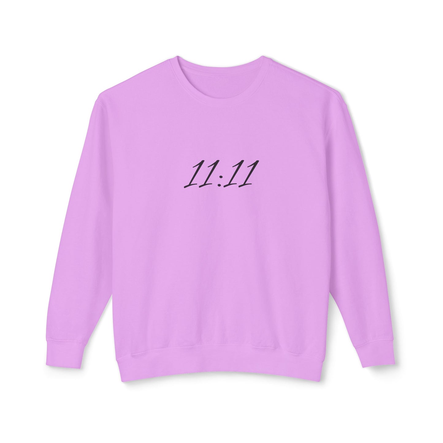 11:11 Crewneck Sweatshirt — Minimal White 'Blessed' Back Design