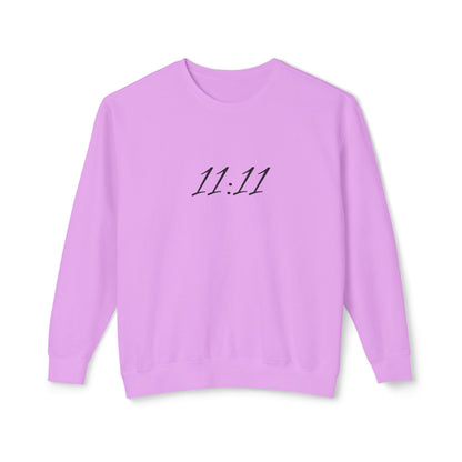 11:11 Crewneck Sweatshirt — Minimal White 'Blessed' Back Design