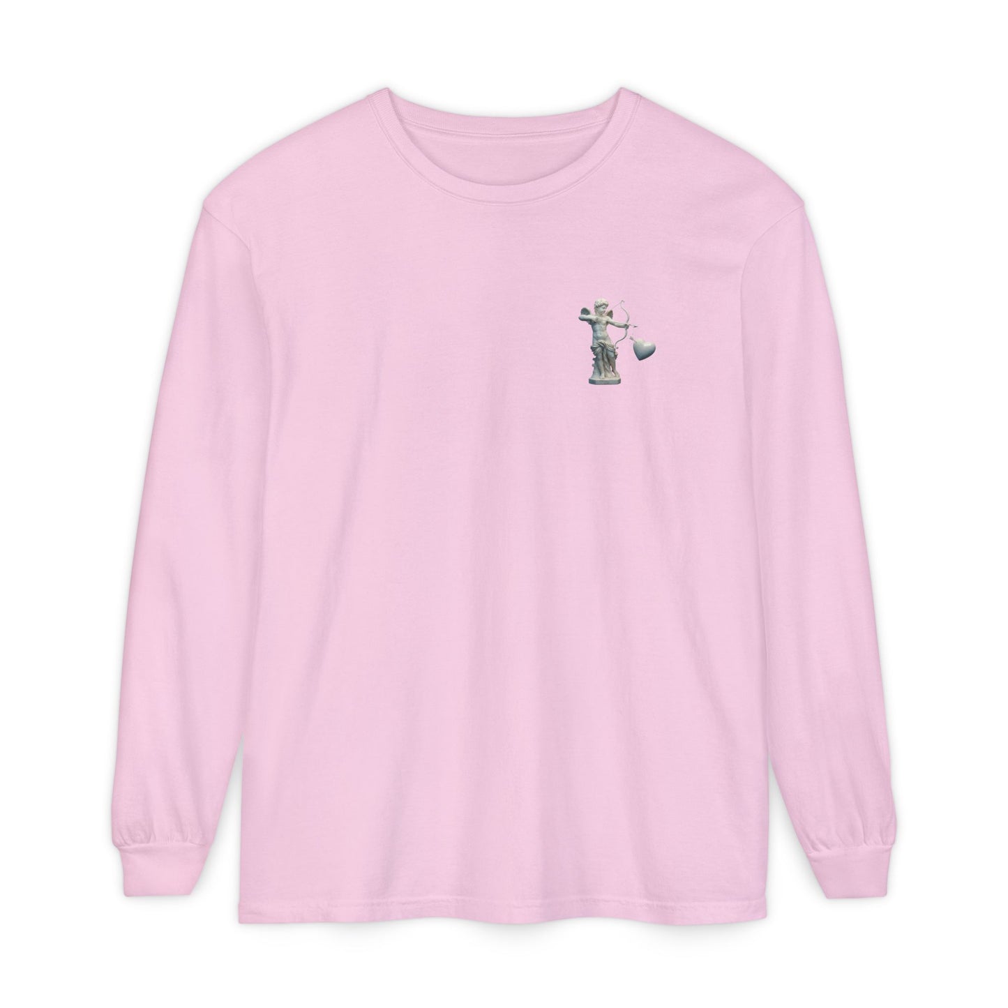 Cupid Cherub Long Sleeve Tee — Vintage Cupid Heart Graphic