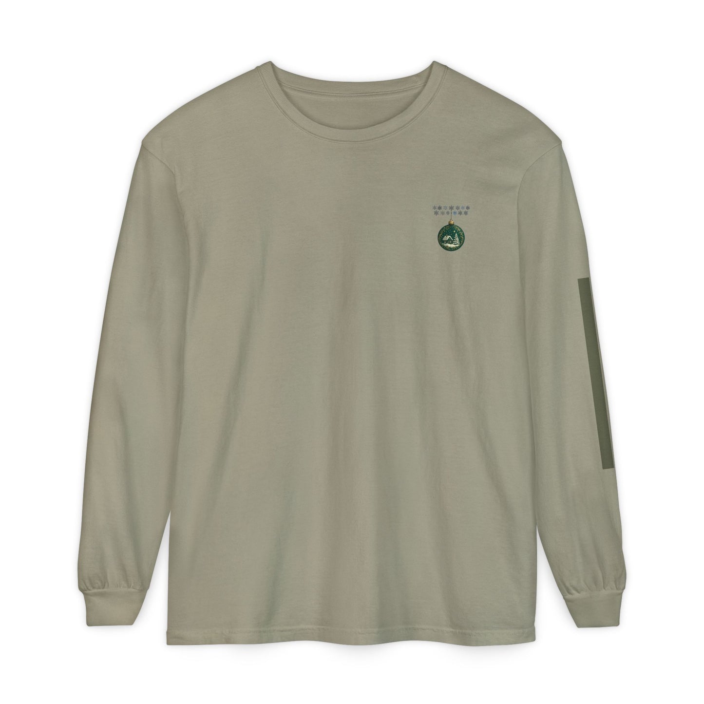 Minimalist Green Drop Long Sleeve T-Shirt