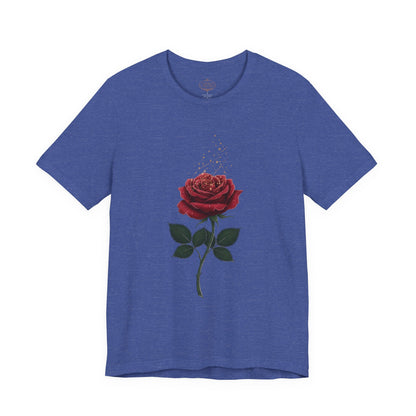 Red Rose Graphic Tee - Vintage Single Bloom T-Shirt