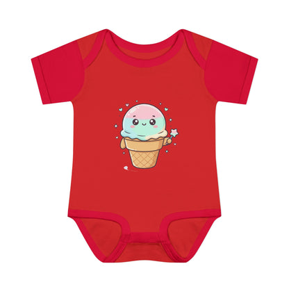Cute Kawaii Ice Cream Cone Infant Bodysuit - Pastel Baby Onesie