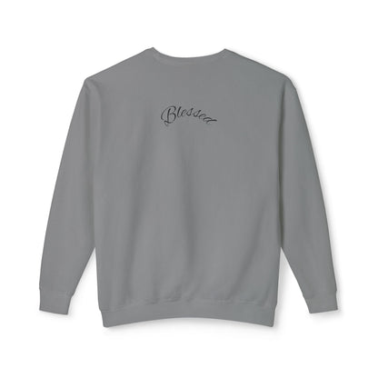 11:11 Crewneck Sweatshirt — Minimal White 'Blessed' Back Design