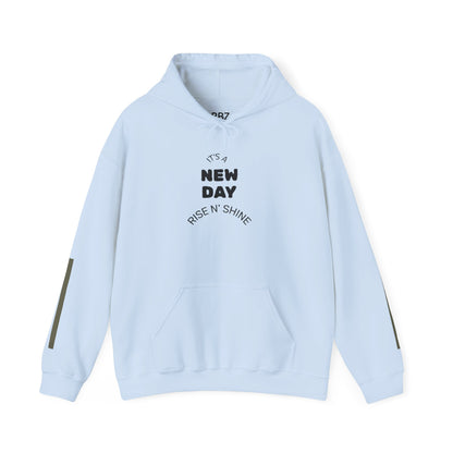 Motivational Hooded Sweatshirt with Star Design | Perfect for Everyday Wear, Gifts, and Cozy Days, Rise N' Shine, Unisex Hoodie