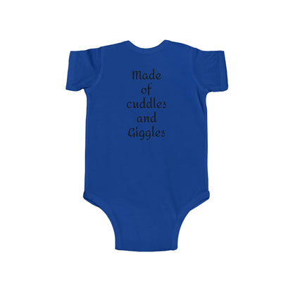 Cuddling Bear Infant Bodysuit — "Made of Cuddles and Giggles" Baby One-Piece