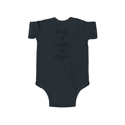 Cuddling Bear Infant Bodysuit — "Made of Cuddles and Giggles" Baby One-Piece