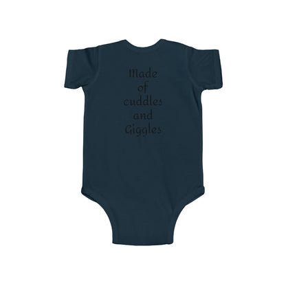 Cuddling Bear Infant Bodysuit — "Made of Cuddles and Giggles" Baby One-Piece