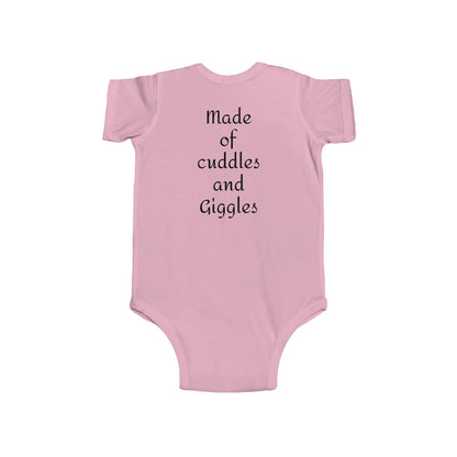 Cuddling Bear Infant Bodysuit — "Made of Cuddles and Giggles" Baby One-Piece