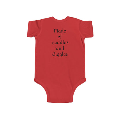 Cuddling Bear Infant Bodysuit — "Made of Cuddles and Giggles" Baby One-Piece