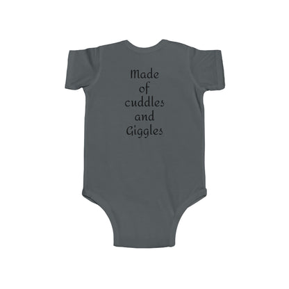 Cuddling Bear Infant Bodysuit — "Made of Cuddles and Giggles" Baby One-Piece