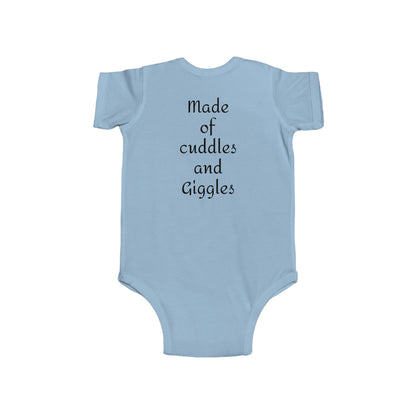 Cuddling Bear Infant Bodysuit — "Made of Cuddles and Giggles" Baby One-Piece
