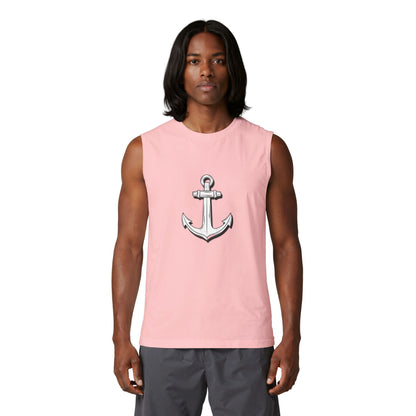 Anchor Graphic Muscle Tank — Nautical Vintage Anchor Tank Top