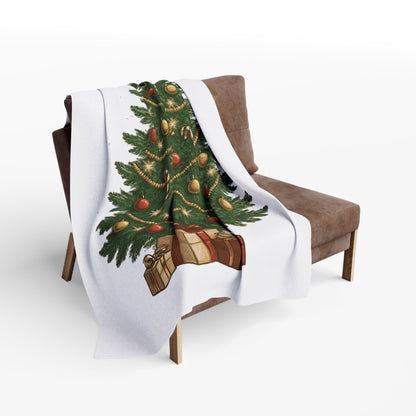 Cozy Christmas Fleece Blanket, Holiday Throw, Festive Decor, Winter Gift, Snuggly Tree Blanket, Christmas Cheer