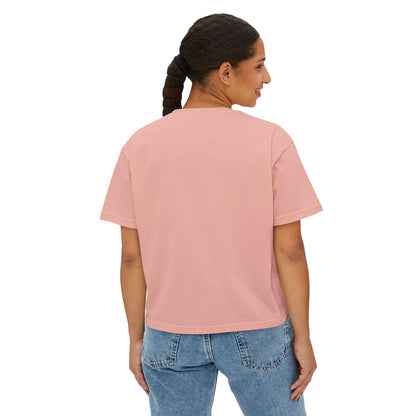 Easter Bunny Family Women's Boxy Tee — Cute Vintage Rabbits & Easter Eggs