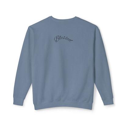 11:11 Crewneck Sweatshirt — Minimal White 'Blessed' Back Design