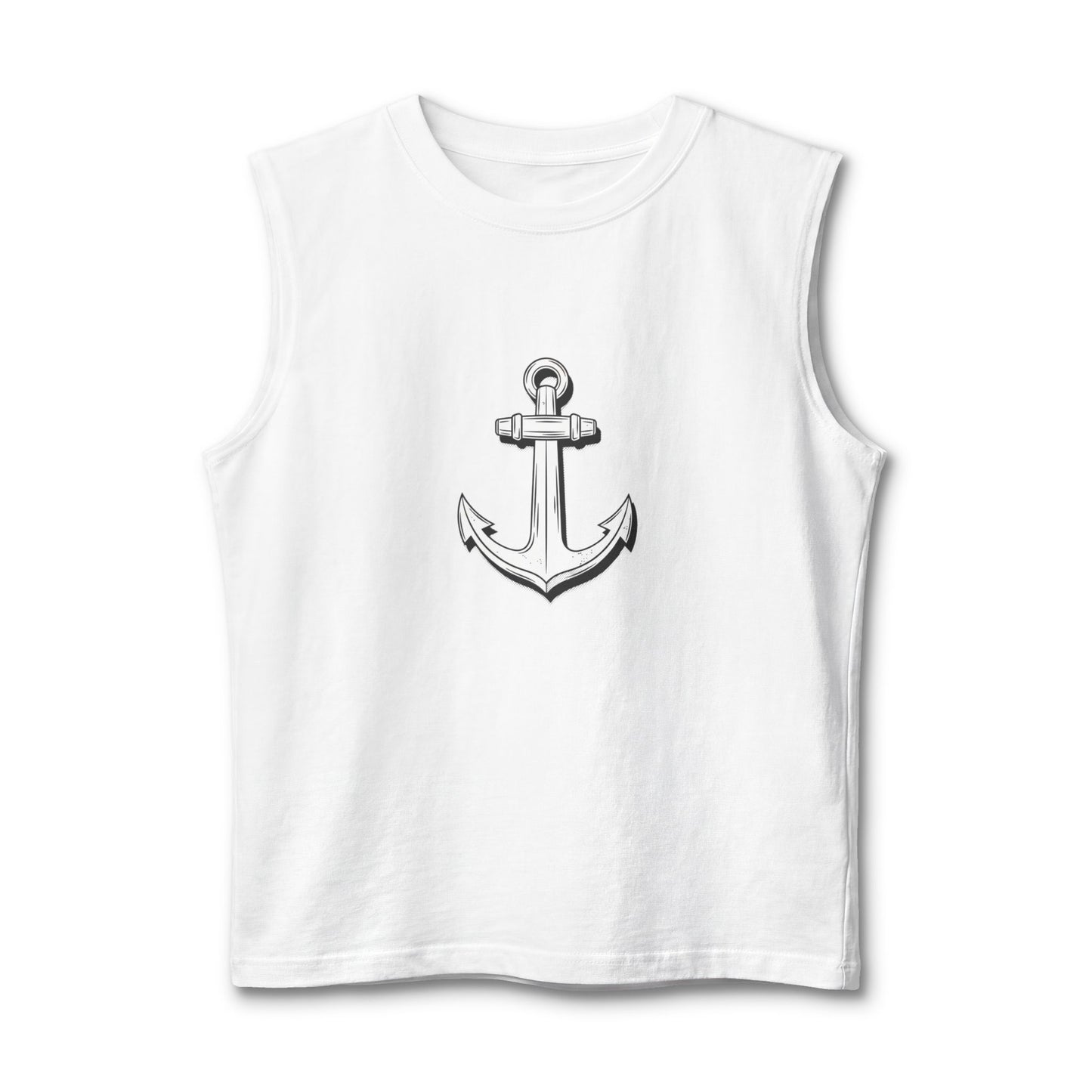 Anchor Graphic Muscle Tank — Nautical Vintage Anchor Tank Top