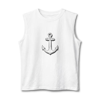 Anchor Graphic Muscle Tank — Nautical Vintage Anchor Tank Top