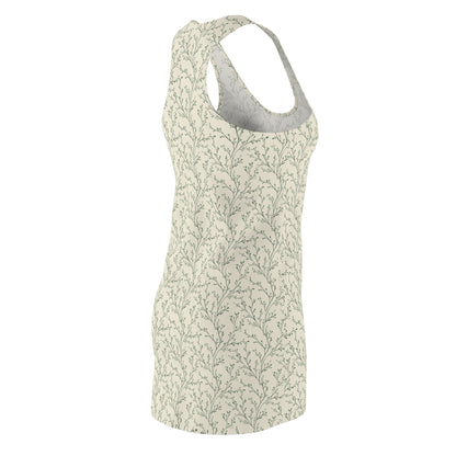 Floral Vine Racerback Dress — Soft Sage All-Over Print