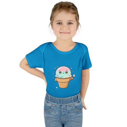 Cute Kawaii Ice Cream Cone Infant Bodysuit - Pastel Baby Onesie