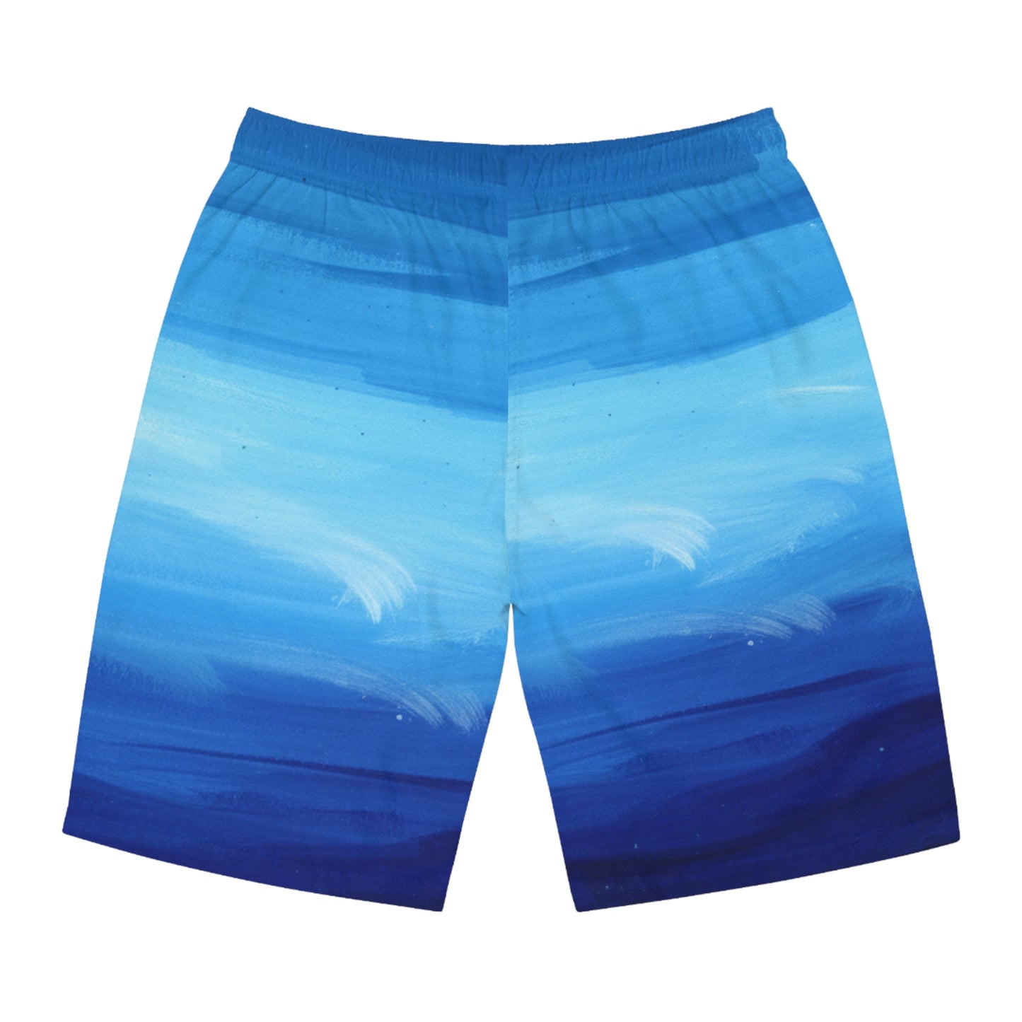 Board Shorts — Ocean Blue Gradient Swim Trunks