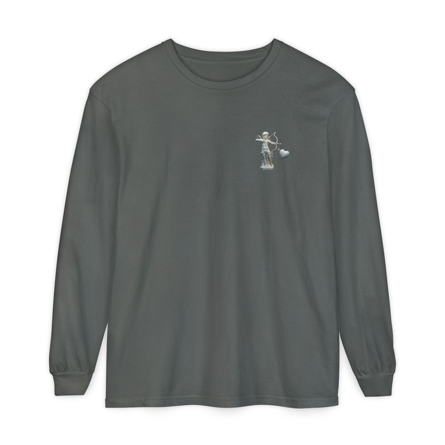 Cupid Cherub Long Sleeve Tee — Vintage Cupid Heart Graphic