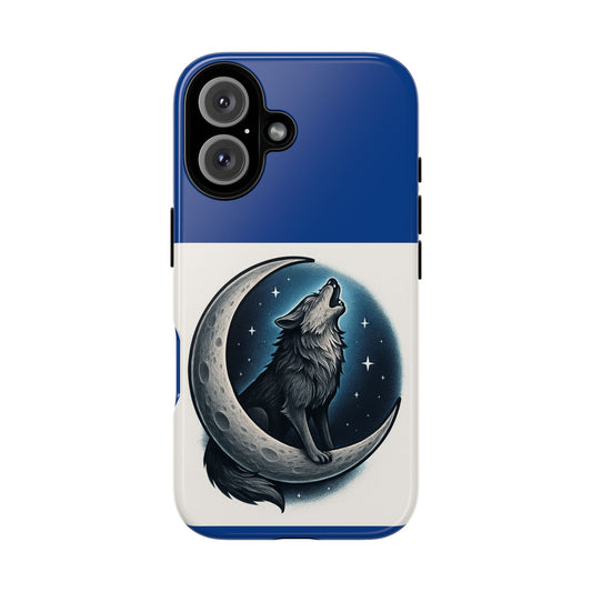 Wolf Moon Phone Case, Tough Cases for Animal Lovers, Gift for Her, Night Sky Aesthetic, Unique Phone Accessories