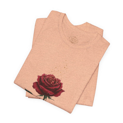 Red Rose Graphic Tee - Vintage Single Bloom T-Shirt