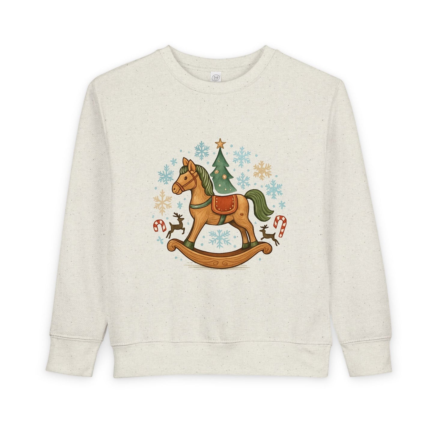 Toddler Sweatshirt — Vintage Rocking Horse Christmas Crewneck