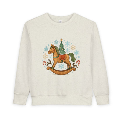 Toddler Sweatshirt — Vintage Rocking Horse Christmas Crewneck