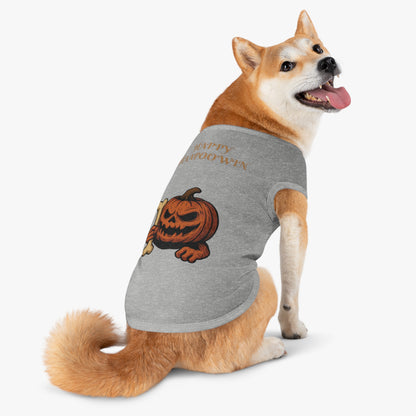 Halloween Pet Tank Top, Dog Costume, Pumpkin Themed, Fall Fashion, Pet Apparel, Seasonal Wear