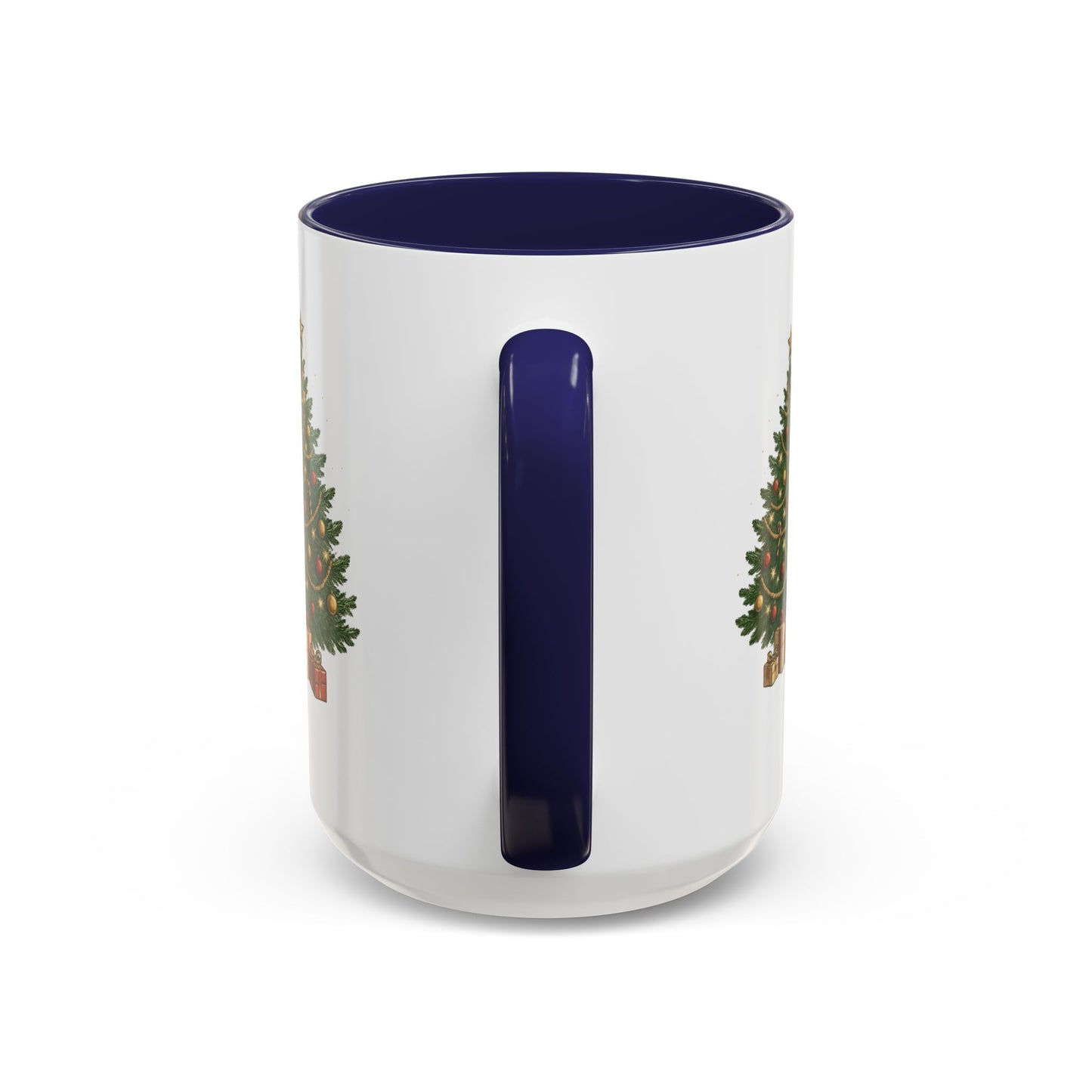 Christmas Rocking Horse Coffee Mug — Festive Tree & Candy Cane Holiday Mug (11/15oz)