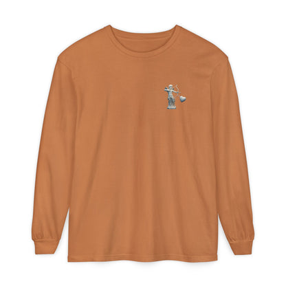 Cupid Cherub Long Sleeve Tee — Vintage Cupid Heart Graphic
