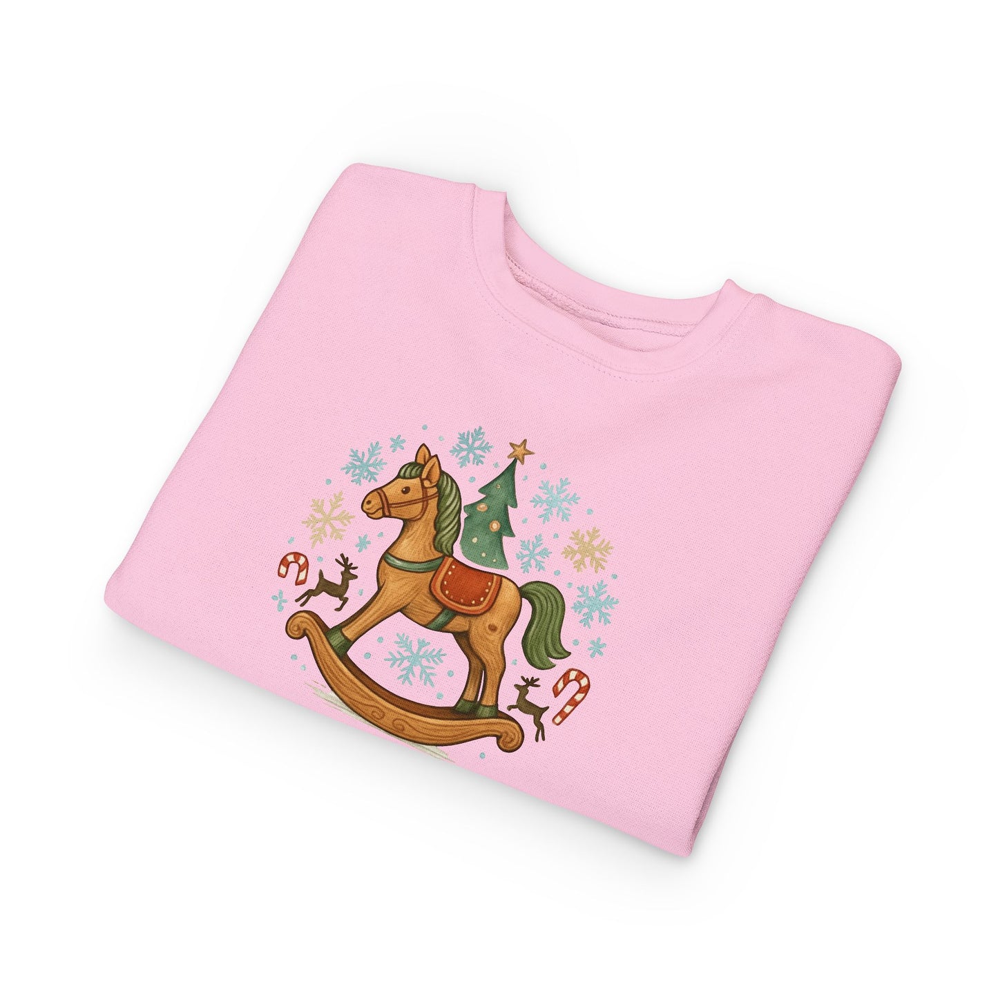 Toddler Sweatshirt — Vintage Rocking Horse Christmas Crewneck