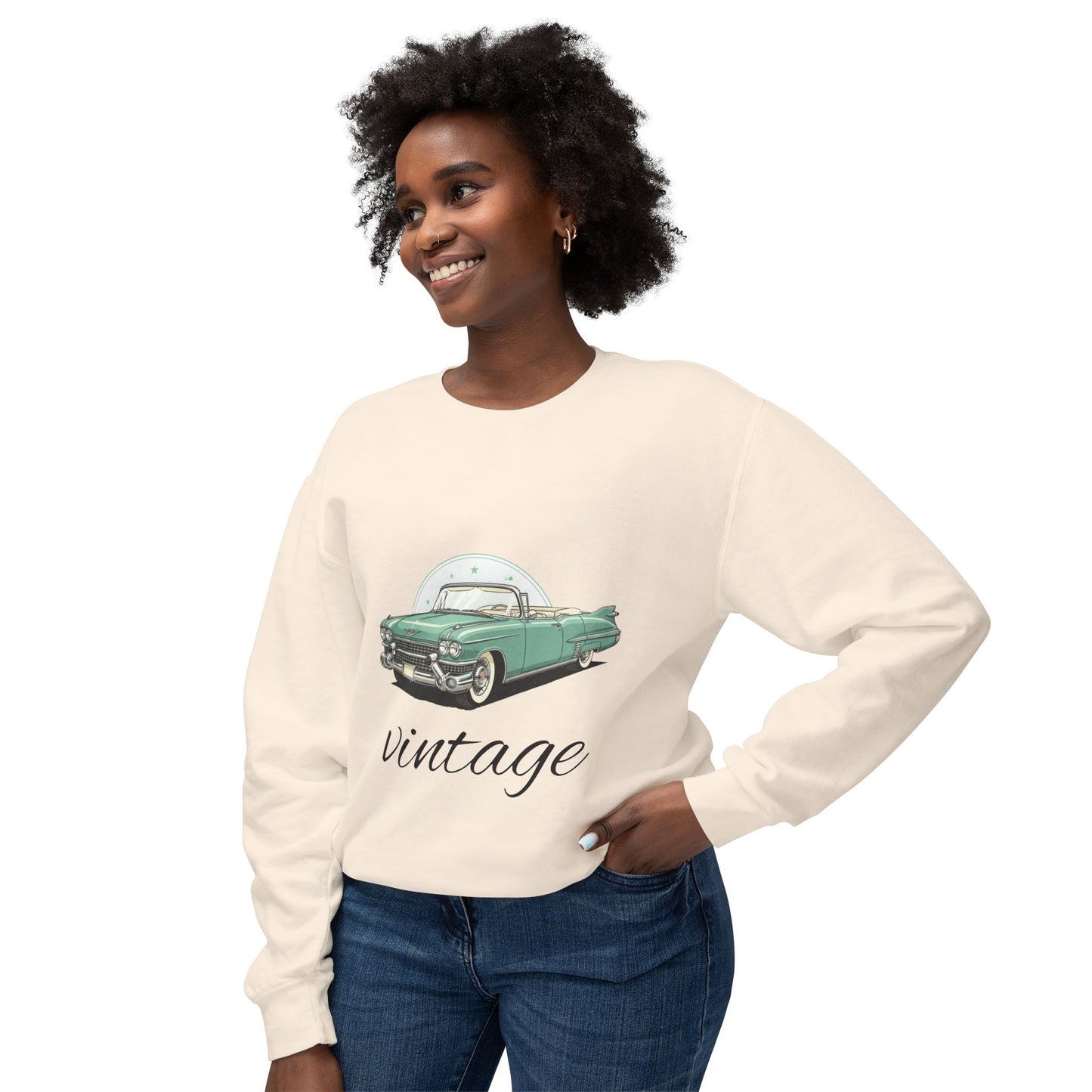 Vintage Green Classic Car Crewneck Sweatshirt