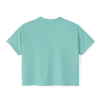 Never Give Up Boxy Tee — Women's Inspirational Cropped T-Shirt