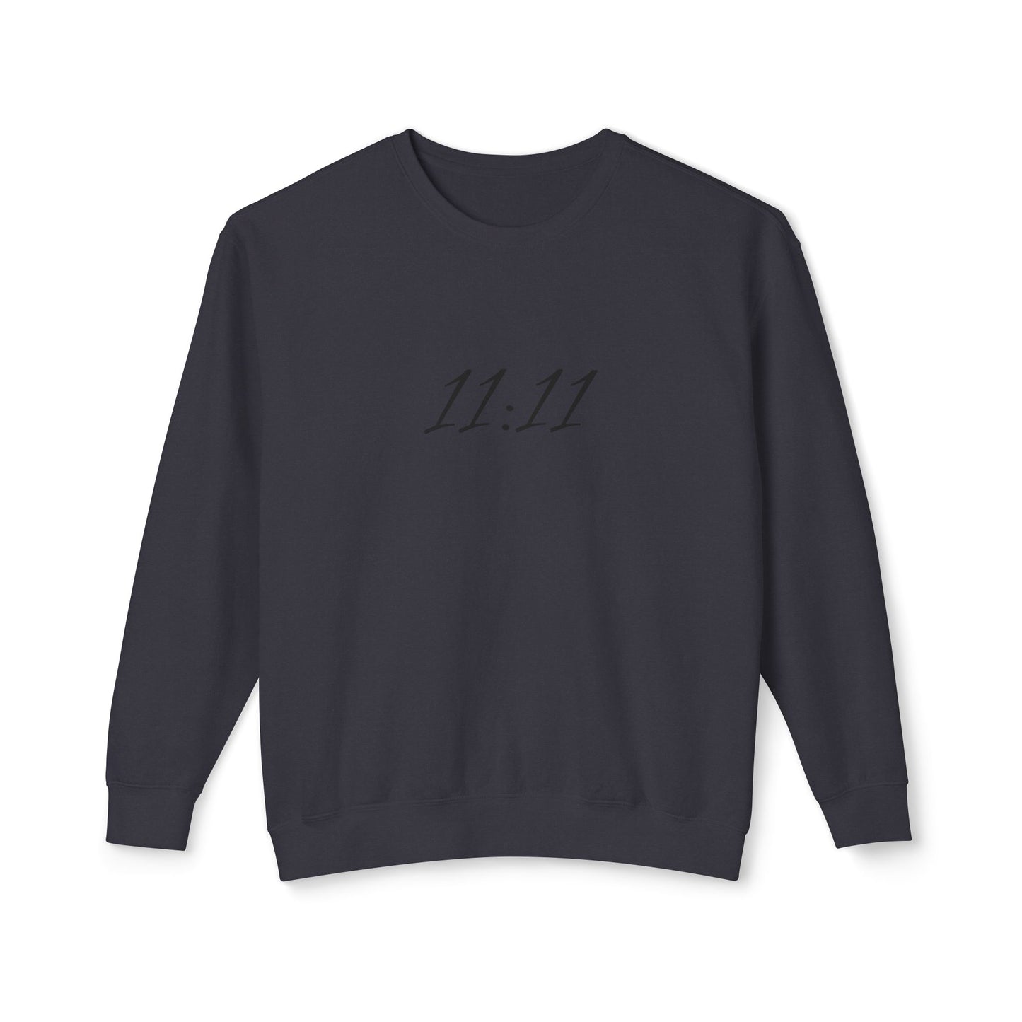 11:11 Crewneck Sweatshirt — Minimal White 'Blessed' Back Design