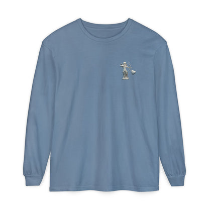 Cupid Cherub Long Sleeve Tee — Vintage Cupid Heart Graphic