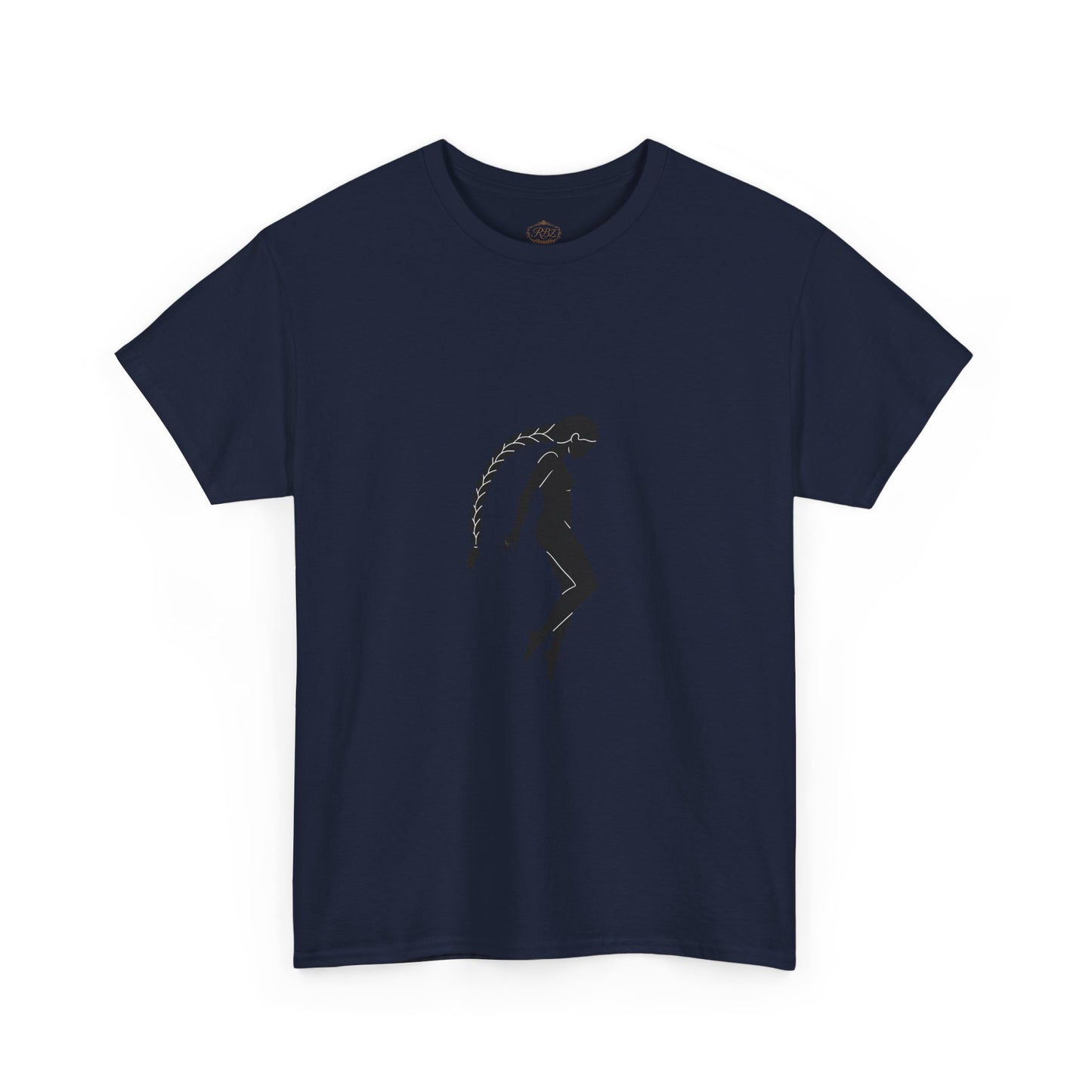 Silhouette Braid Tee — Minimalist Woman Profile T-Shirt