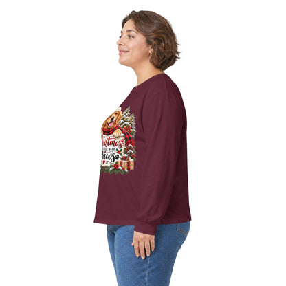 Christmas Is Better With Paws – Golden Retriever Christmas Unisex Long Sleeve Shirt